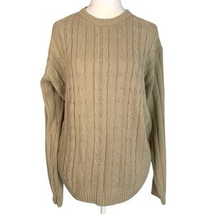 Oscar de la Renta XL Men’s 100% Cotton Desgner Cable Knit Fisherman’s Sweater